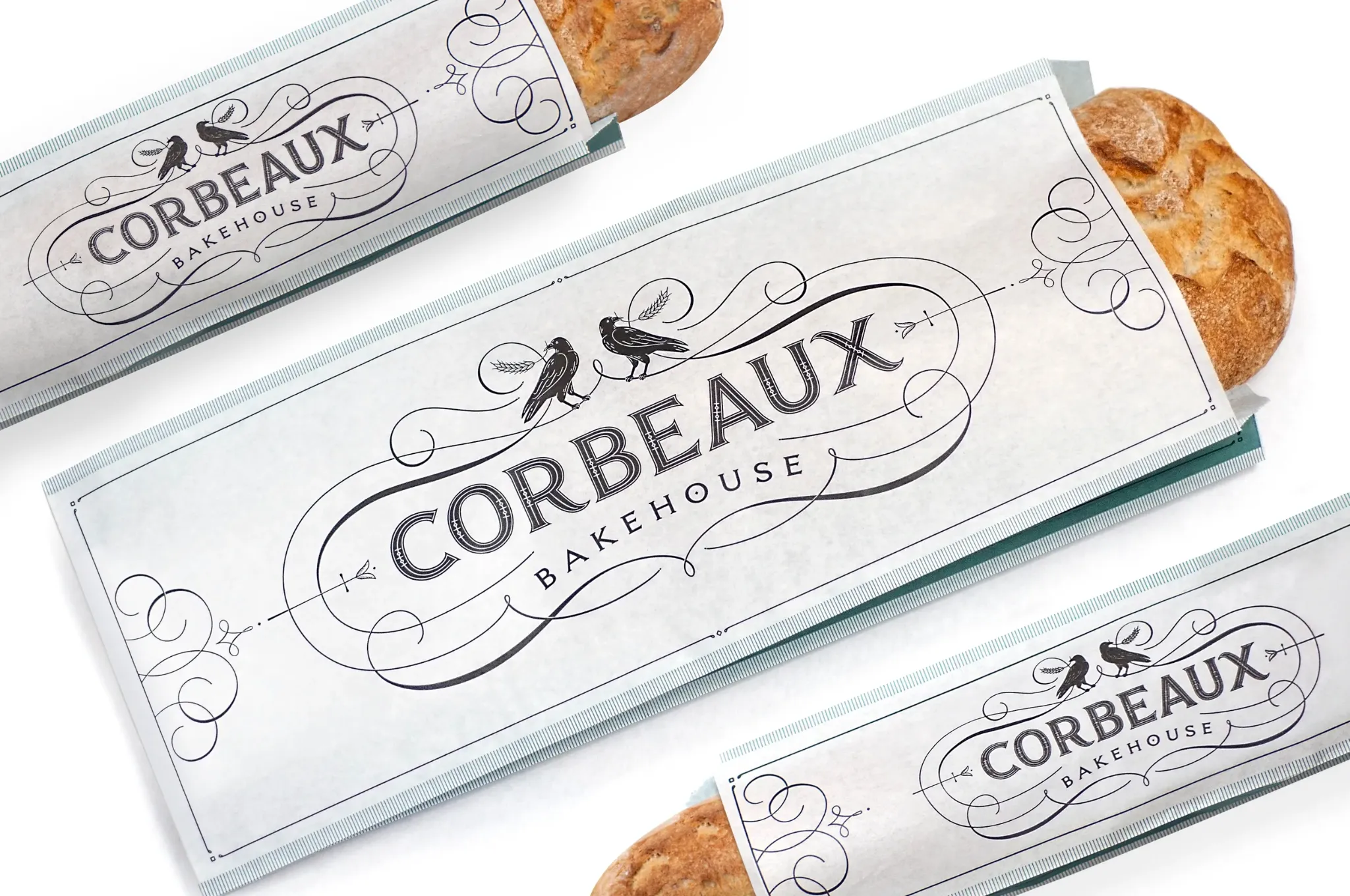 Corbeaux Bakery packaging