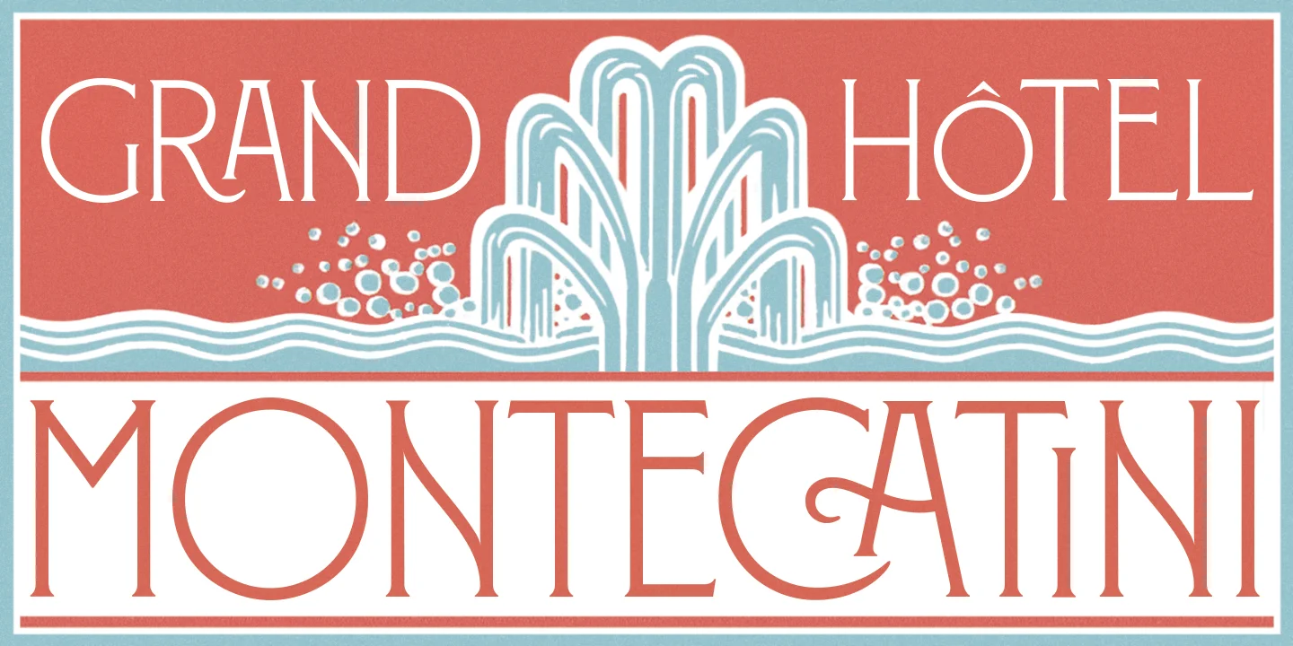 Grand Hotel Montecatini lettering